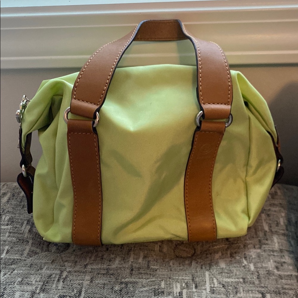 Bogner Lime Green Mini Bag with Tan Accents